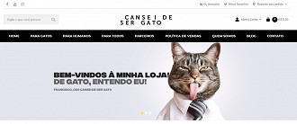 Site do Cansei De Ser Gato. Créditos: Reprodução