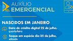 Auxílio Emergencial tem 4 parcelas liberadas nesta quarta para nascidos em janeiro