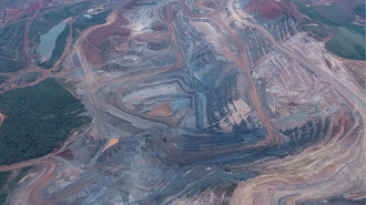 Foto da Mina Casa de Pedra da CSN Mineração cujas operações estão suspensas. - Créditos: Divulgação/CSN.