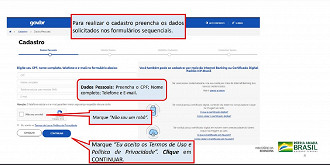 Passo 3: preencha os dados pessoais. Créditos: Reprodução/Governo Federal