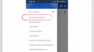 É possível simular quanto falta para a aposentadoria pelo aplicativo (app) do Meu INSS - Créditos: Reprodução