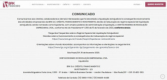 Comunicado publicado no site da BRK. Créditos: Reprodução