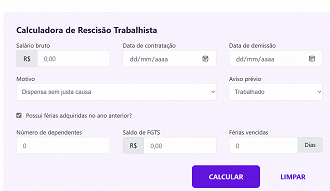 Calculadora de rescisão da Mobills - Reprodução