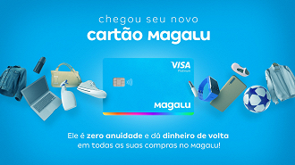 Além de descontos, cashback e ofertas exclusivas para compras no Magalu, o novo cartão de crédito também é aceito em outros estabelecimentos, sem anuidade. Foto: Divulgação/Magazine Luiza.