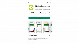 App Minhas Economias. Créditos: Reprodução/Google Play